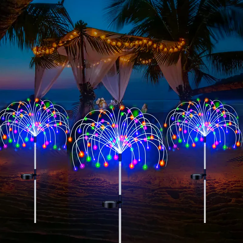 Solar Firework LED Stake Lights Outdoor Garden Decor - Image 5