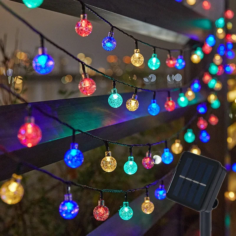 2025 New Solar Crystal Globe LED String Lights LED Solar Outdoor Light IP65 Fairy Light - Image 3