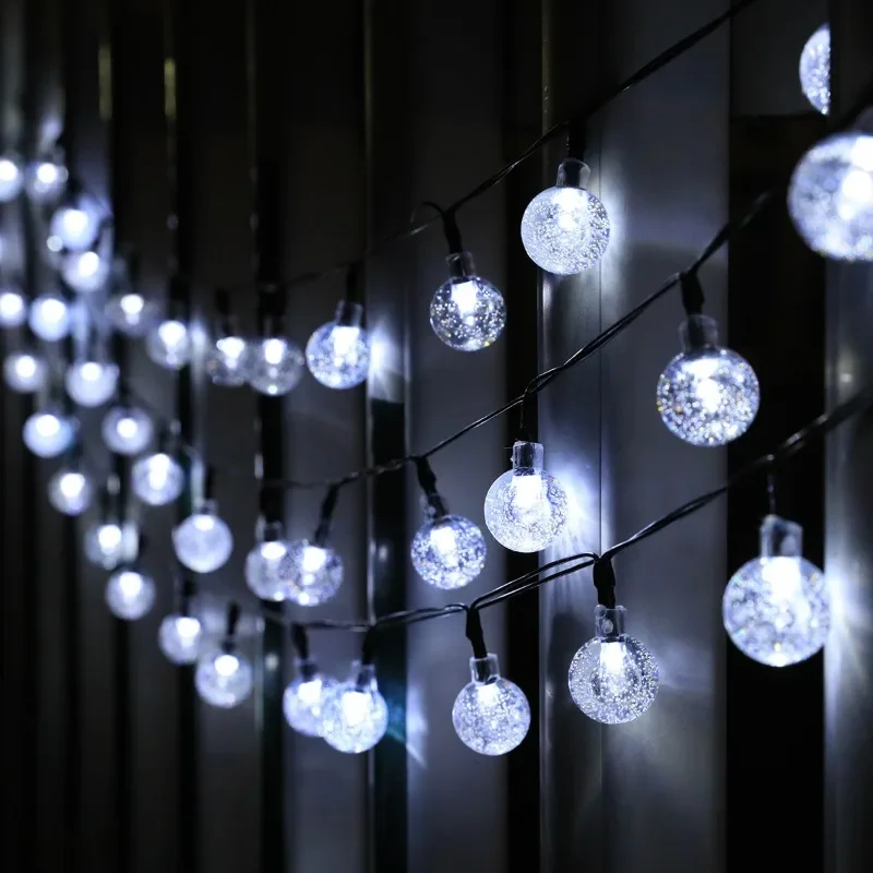 2025 New Solar Crystal Globe LED String Lights LED Solar Outdoor Light IP65 Fairy Light - Image 2